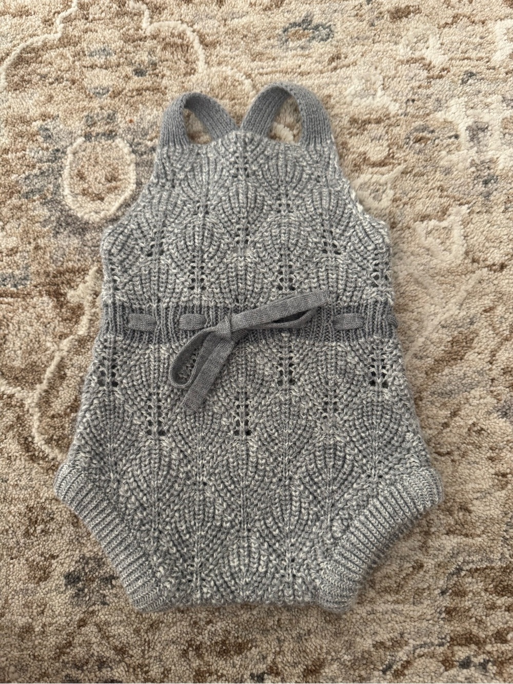 Mabli merino wool baby girl romper size 6 months NWT